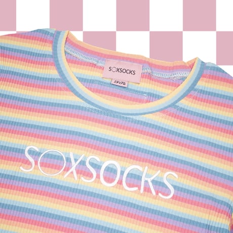 やっち確定ボーダーニットTシャツ🏩pink
