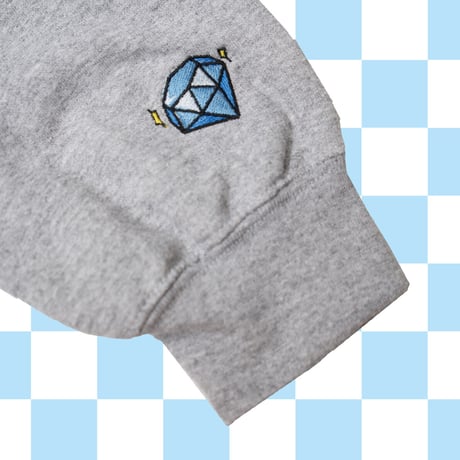 水色しんりゃ君パーカー💎grey