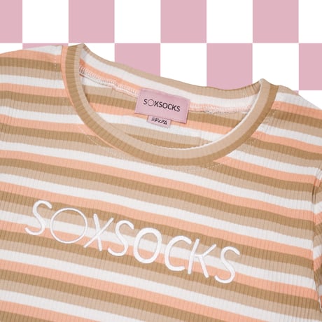 やっち確定ボーダーニットTシャツ🏩beige