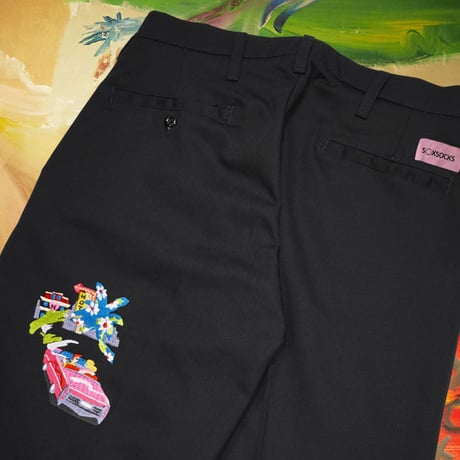 Play Hard to Every Day ワークパンツ🎨black