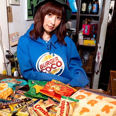 BURGER COCOパーカー🍔blue