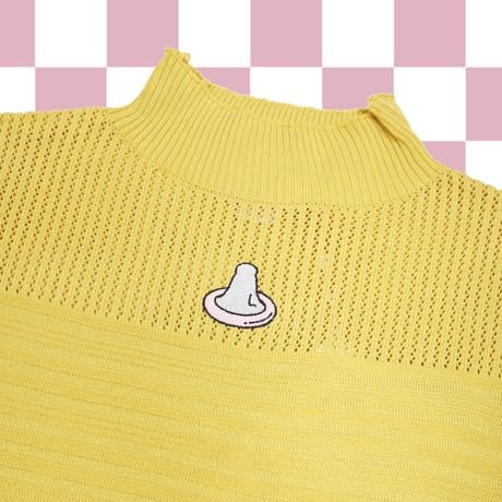 盛り塩キャワスショートパフニット🍼yellow