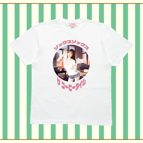 木南美々朝チュンコーヒーTシャツ👙white