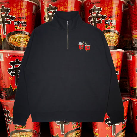 コリアンドリームハーフジップスウェット🍜black