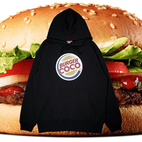 BURGER COCOパーカー🍔black