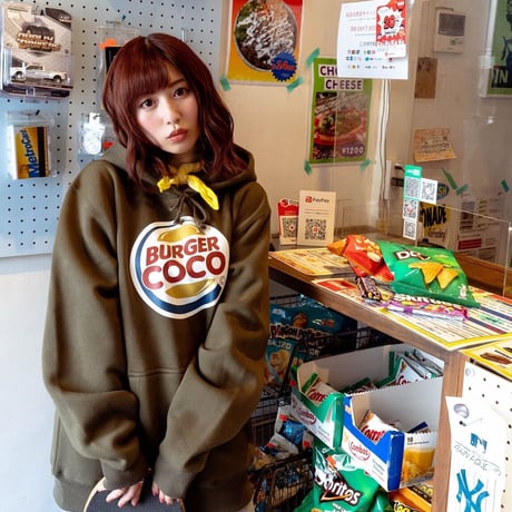 【東京イベント限定】BURGER COCOパーカー🍔khaki