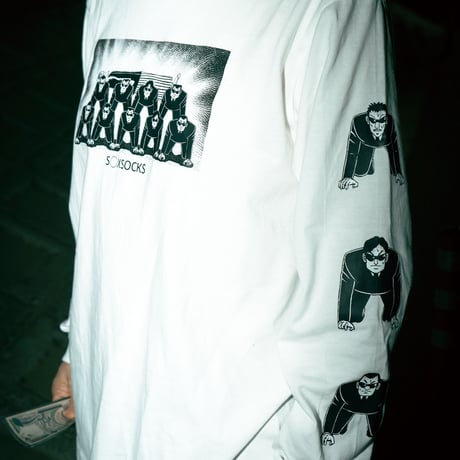 兵藤退屈ロンT💴white