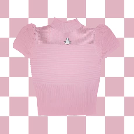 盛り塩キャワスショートパフニット🍼pink