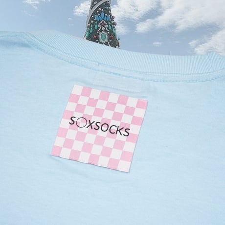 サンタコスでユニバ来たよTシャツ🎀lightblue