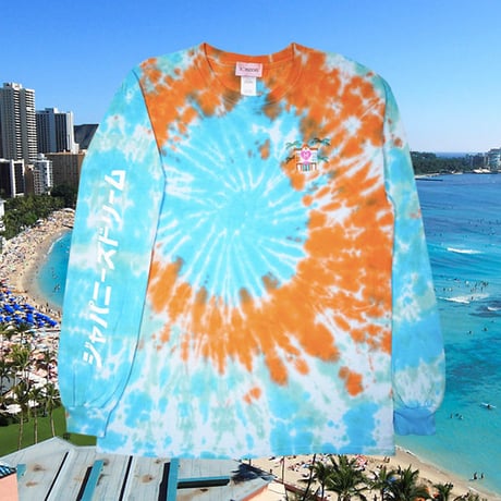 タイダイジャパニーズドリームロンT🌴lightblue