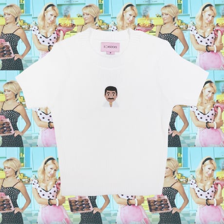 港区おじさんリブTシャツ🧖🏾‍white