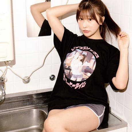 木南美々朝チュンコーヒーTシャツ👙black