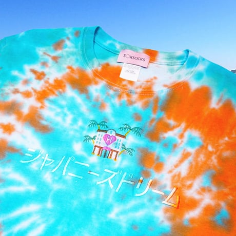 タイダイジャパニーズドリームTシャツ🌴lightblue