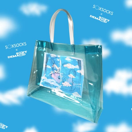 マジックミラー号覗き見クリアバッグ🚛💙☁️blueclear
