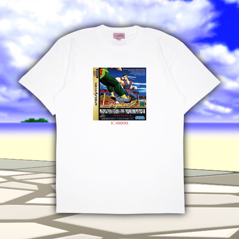 SOXSOCKS バーチャファイターコラボTシャツ&ソックスセット　Lサイズ バーチャファイター2Tシャツ🤼‍♀️white | S◯XSOCKS