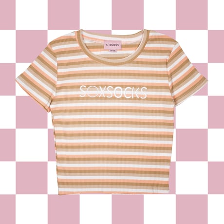 やっち確定ボーダーニットTシャツ🏩beige
