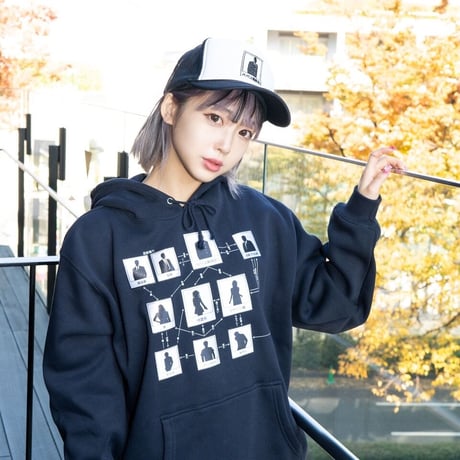 闇相関図メシュキャプ⛓white×black
