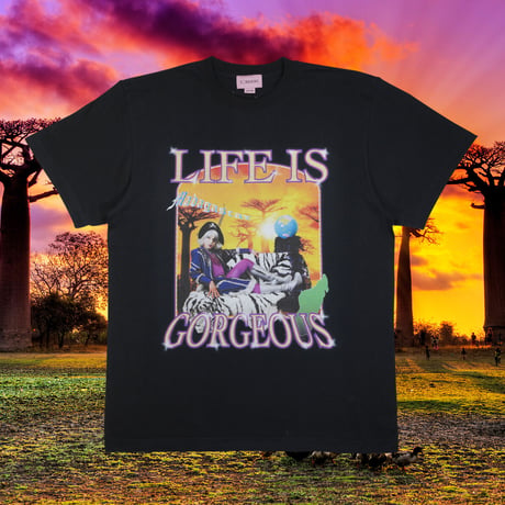 ライフイズゴー☆ジャスTシャツ🌎black