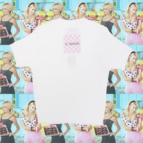 港区おじさんリブTシャツ🧖🏾‍white