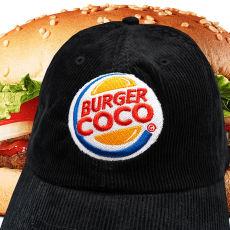 BURGER COCOコーデュロイキャップ🍔black