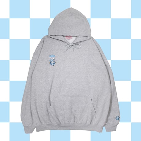 水色しんりゃ君パーカー💎grey