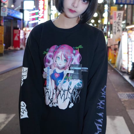 GIRLFOODS○Xスウェット👧black