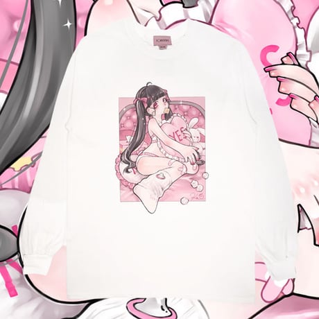 やっち確定やみかわいいロンT🎀white