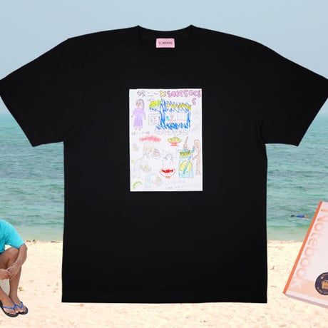 イラストオールスターTシャツ👰🏻black