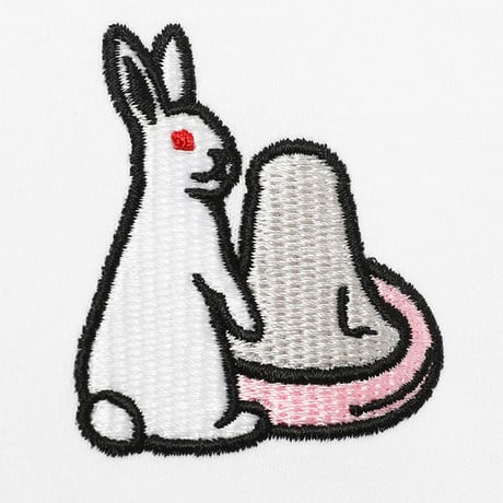 ティッシュB○Xに入った夢の盛り塩Tシャツ🐇white