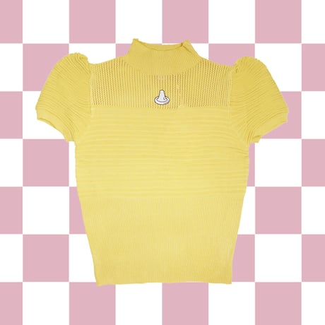 盛り塩キャワスショートパフニット🍼yellow