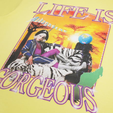 ライフイズゴー☆ジャスTシャツ🌎yellow