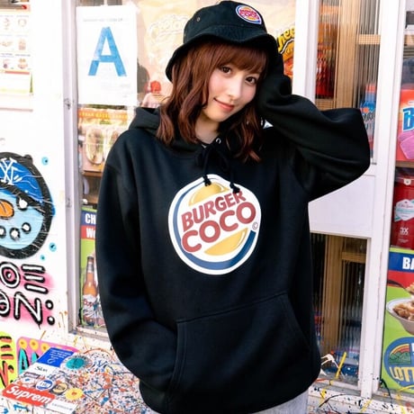 BURGER COCOパーカー🍔black