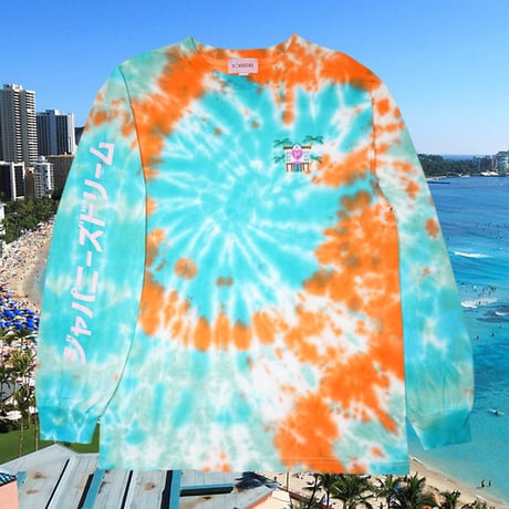 タイダイジャパニーズドリームロンT🌴white