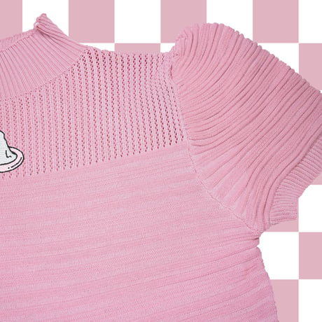 盛り塩キャワスショートパフニット🍼pink
