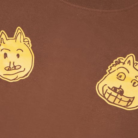 黒い濃い人おじさんやいびんTシャツ👰🏻brown