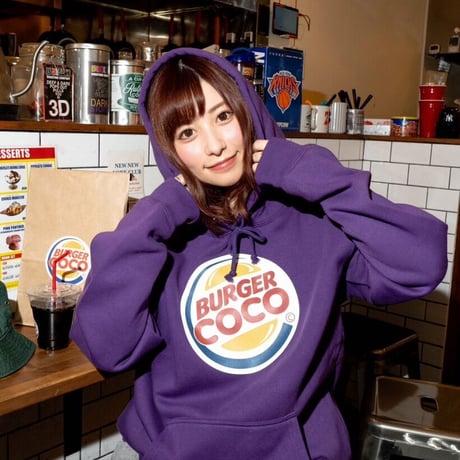 BURGER COCOパーカー🍔purple