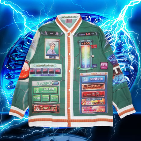 セガNET麻雀MJ総柄シャツ🀄️