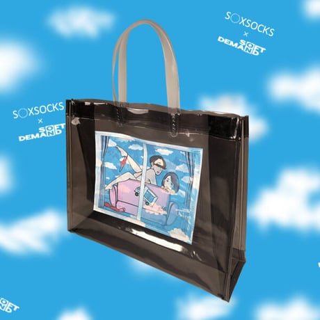 マジックミラー号覗き見クリアバッグ🚛💙☁️blackclear
