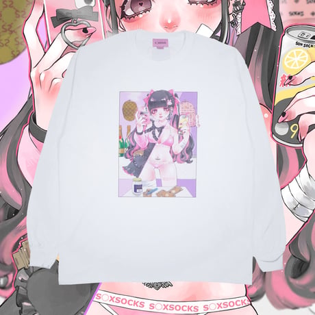 やっち確定地雷系ロンT🎀white