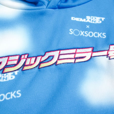 マジックミラー号総柄パーカー🚛💙☁️