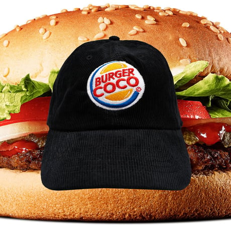 BURGER COCOコーデュロイキャップ🍔black