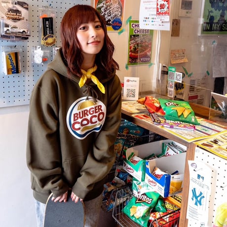 【東京イベント限定】BURGER COCOパーカー🍔khaki
