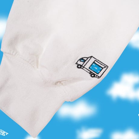 マジックミラー号パーカー🚛💙☁️white