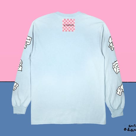 やっち3回戦ロンT💄lightblue