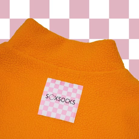 やっち確定メモリアルモコモコハーフジップ👒orange