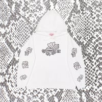 パイソン柄マストアイテムパーカー🖤white