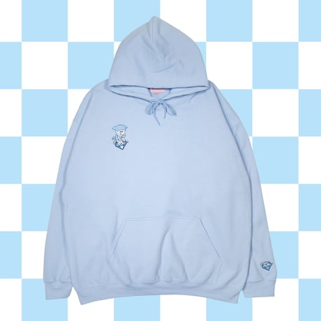 水色しんりゃ君パーカー💎lightblue