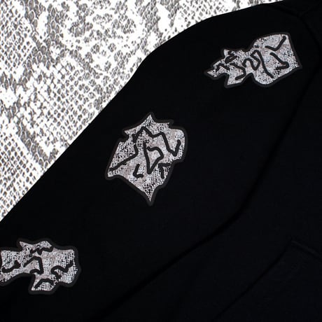 パイソン柄マストアイテムパーカー🖤black