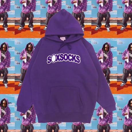 やっち確定モコモコパーカー🆔purple
