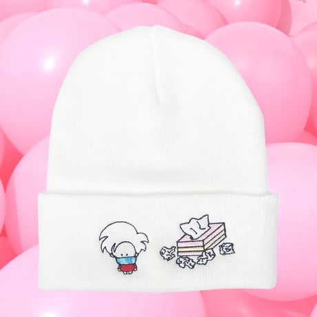 Ai-chan × マストアイテムKNITCAP💠white